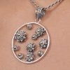 Sterling Silver Dutch Jewellery Design Pendant 1.38 inches (35mm)