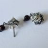 Sterling Silver Dutch Jewellery Earrings 0.39 inches (10mm) with Garnet - Image 3