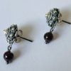 Sterling Silver Dutch Jewellery Earrings 0.39 inches (10mm) with Garnet - Image 2