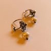 Sterling Silver Dutch Jewellery Drop Earrings with Sweetwater Pearl 0.31 inches (8mm) - Image 4