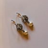 Sterling Silver Dutch Jewellery Drop Earrings with Sweetwater Pearl 0.31 inches (8mm) - Image 2