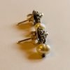 Sterling Silver Dutch Jewellery Earrings 0.31 inches (8mm) with Sweet Water Pearl - Image 9