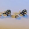 Sterling Silver Dutch Jewellery Earrings 0.31 inches (8mm) with Sweet Water Pearl - Image 2