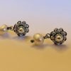 Sterling Silver Dutch Jewellery Earrings 0.31 inches (8mm) with Sweet Water Pearl - Image 3