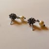 Sterling Silver Dutch Jewellery Earrings 0.31 inches (8mm) with Sweet Water Pearl - Image 4