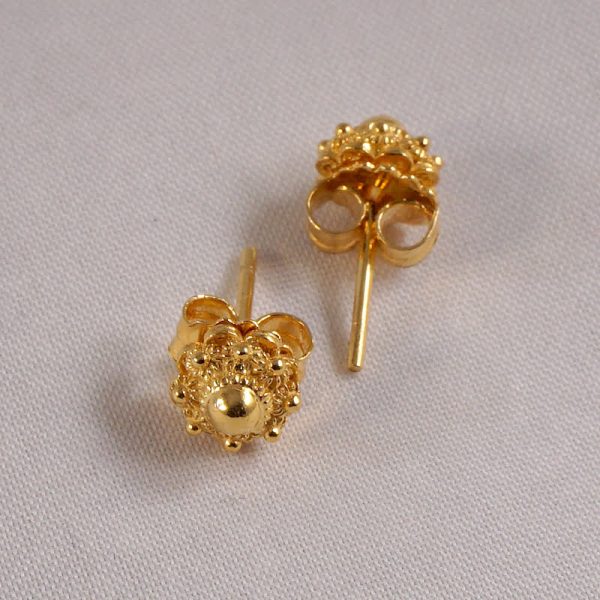 Gouden  Zeeuwse Knoop Oorknoppen  6mm - Afbeelding 2