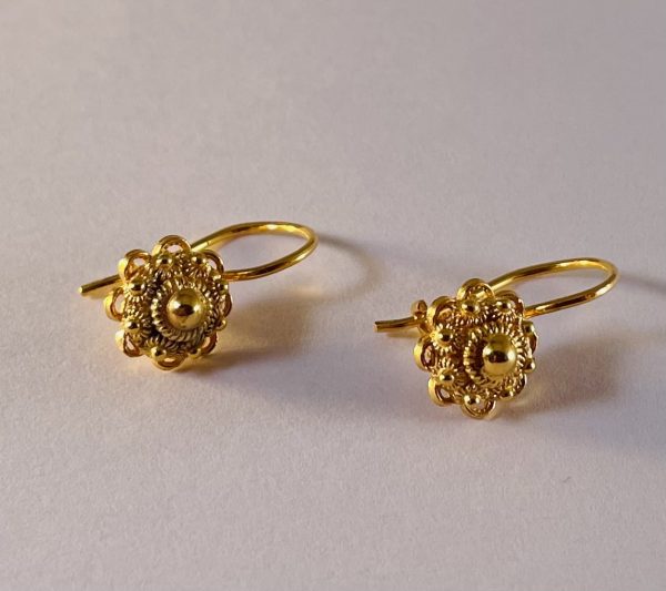 Gouden  Zeeuwse Knoop Oorhangers  8mm