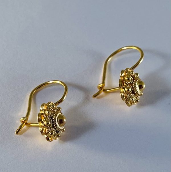 Gouden  Zeeuwse Knoop Oorhangers  8mm - Afbeelding 2