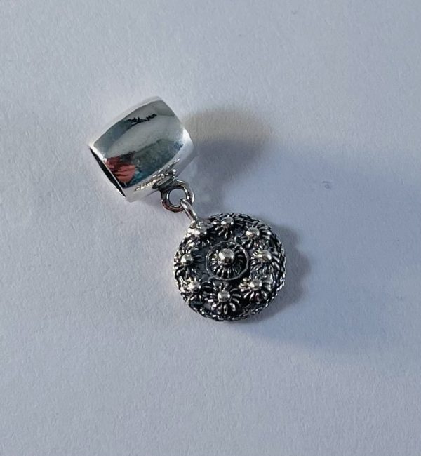 Zilveren Bedel met Goese Knoop 10mm - Afbeelding 2