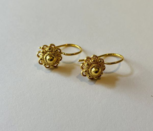 Vergulde Oorhaakjes met Zeeuwse Knoop 8mm