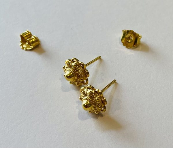 Vergulde Oorknopjes met Zeeuwse Knoop 8mm - Afbeelding 4