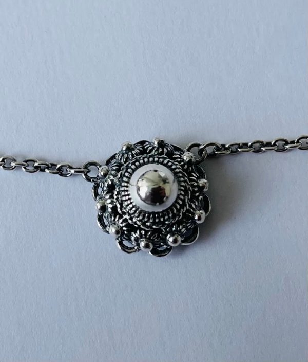 Silver Necklace with Zeeland knoop 14mm