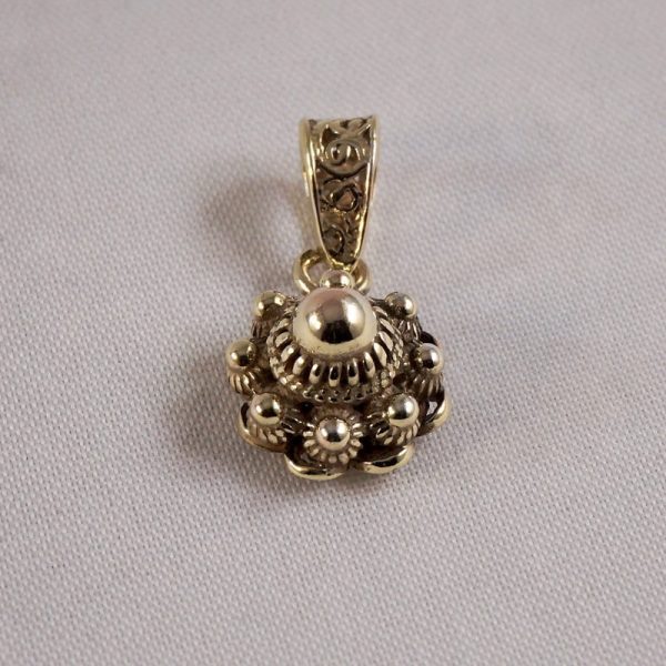 Gold-plated pendant with Zeeland knoop 10mm