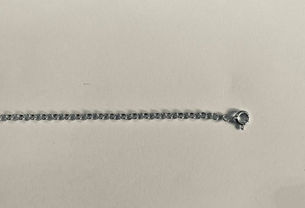 Silver Jasseron Necklace 3mm thick - Image 3
