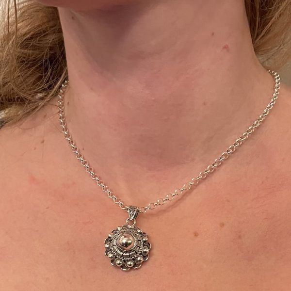 Silver Jasseron Necklace 4mm thick