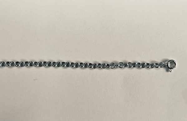 Silver Jasseron Necklace 4mm thick - Image 4