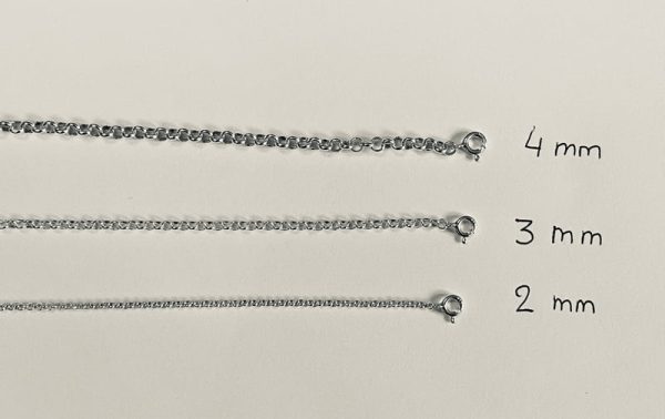 Silver Jasseron Necklace 3mm thick - Image 2