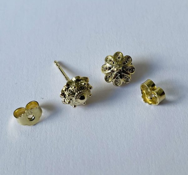 Gouden  Zeeuwse Knoop Oorknoppen  8mm