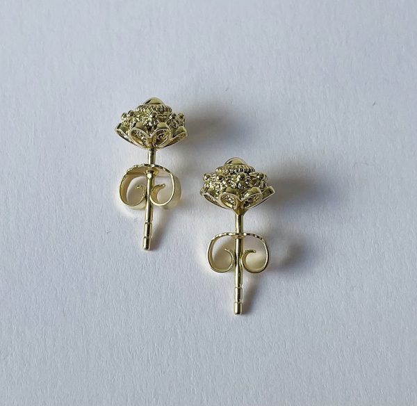 Gouden  Zeeuwse Knoop Oorknoppen  8mm - Afbeelding 5