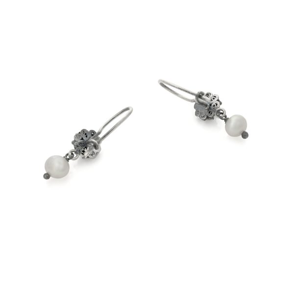 6mm Zeeuwse Knop Oorhangers met Parel - Afbeelding 3