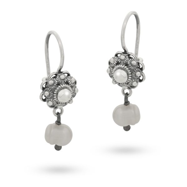 8mm Zeeuwse Knop Oorhangers met Parel