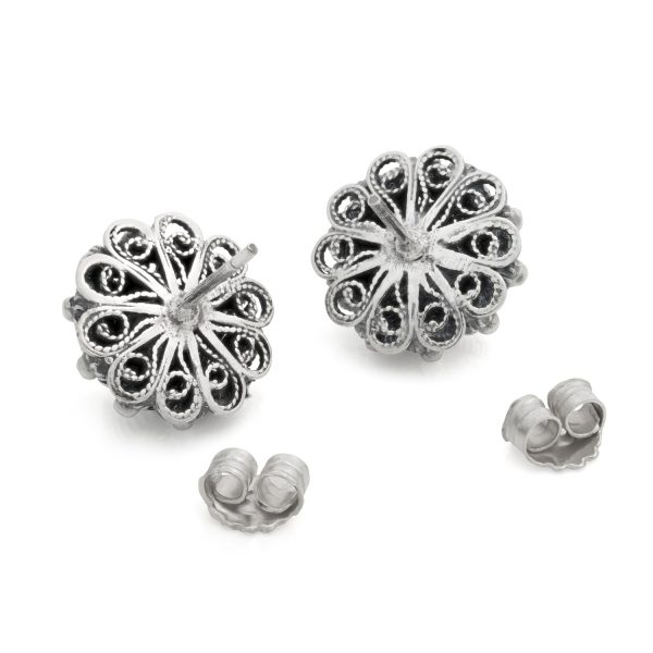 14mm Zilveren Zeeuwse Knop Oorstekers - Afbeelding 3