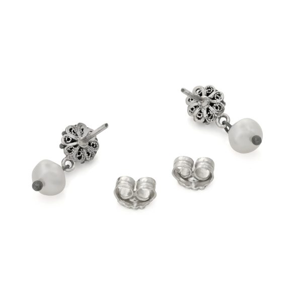 6mm Zeeuwse Knop Oorstekers met Parel - Afbeelding 3