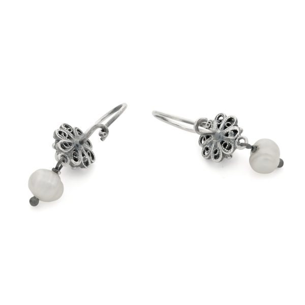 8mm Zeeuwse Knop Oorhangers met Parel - Afbeelding 3