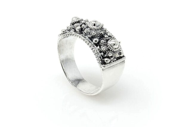 Silver Design Ring with 3 Zeeland Knots of 6mm
