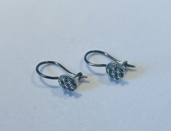 Zilveren Goese Knop Oorhaakjes 6mm