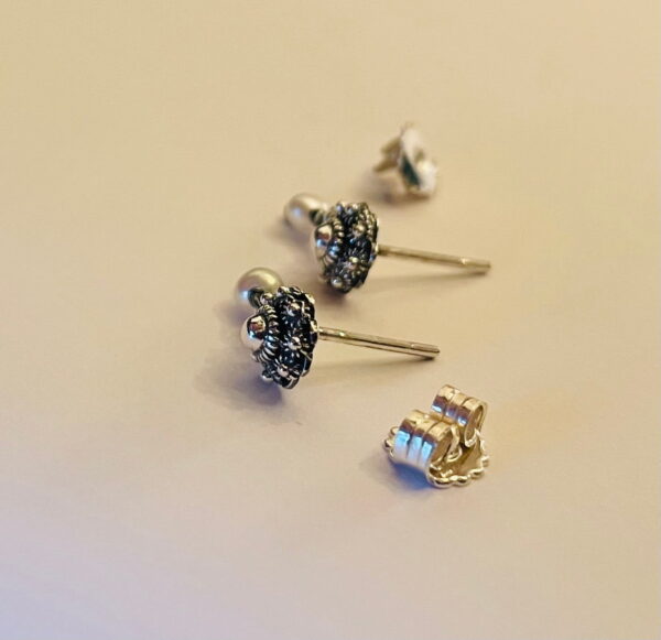 Zilveren Zeeuwse Knoop 6mm Oorbellen met Zoetwaterparel - Afbeelding 4